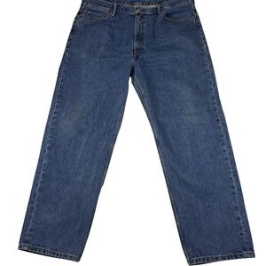 LEVI LEVIS 550 RELAXED FIT STRAIGHT LEG MENS JEANS SIZE 42 X 32 RED TAB